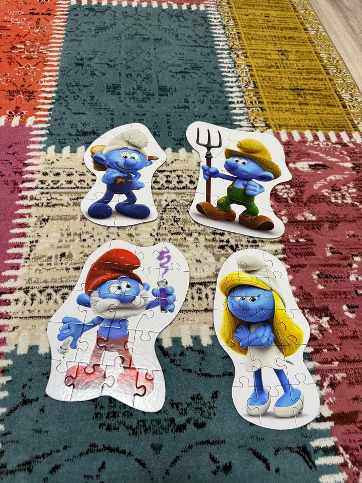 Renkli Şirinler Çocuk Yapbozu - Görsel 4