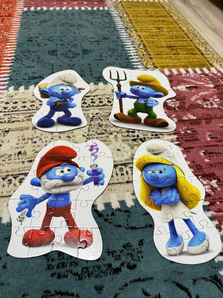 Renkli Şirinler Çocuk Yapbozu - Görsel 3