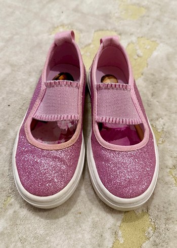 H M Pembe Barbie Baskılı Kız Babet Ayakkabı - Görsel 4