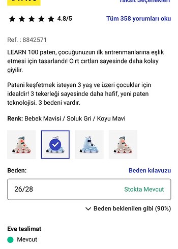 Çocuk paten 26-28 numara - Görsel 7