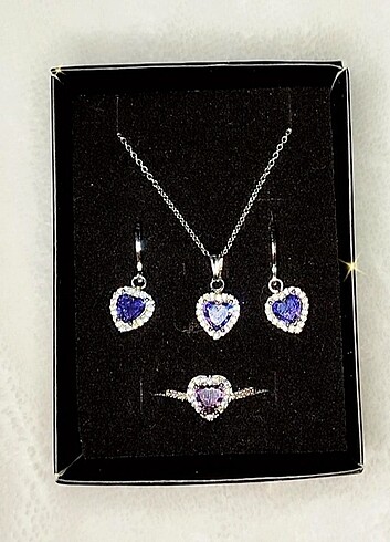 Zirkon kalpli set 