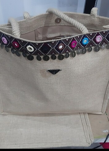  Beden HASIR PLAJ ÇANTASI ORJİNAL HANDMADE 