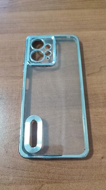 Redmi Note 12 Uyumlu Logo Açık Elegance Kılıf Gümüş
