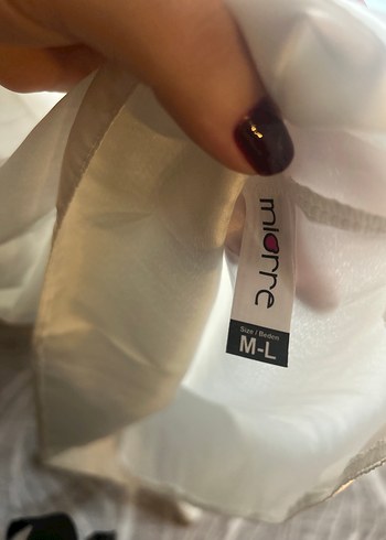 Miorre İnce Askılı krem Midi Gecelik