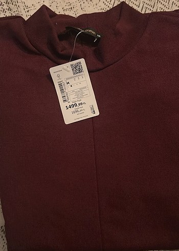 Kahverengi Midi Yüksek Yakalı Kadın Elbise - Görsel 5