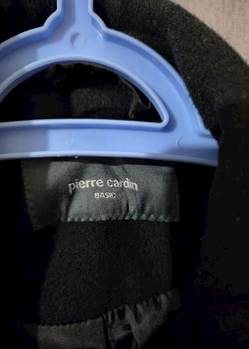 Pierre Cardin Erkek Siyah Düğmeli Midi Kaban 56 beden