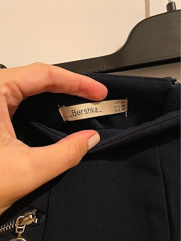 s Beden lacivert Renk Bershka yüksel bel lacivert şort