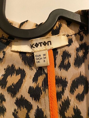 s Beden Koton leoparlı ceket