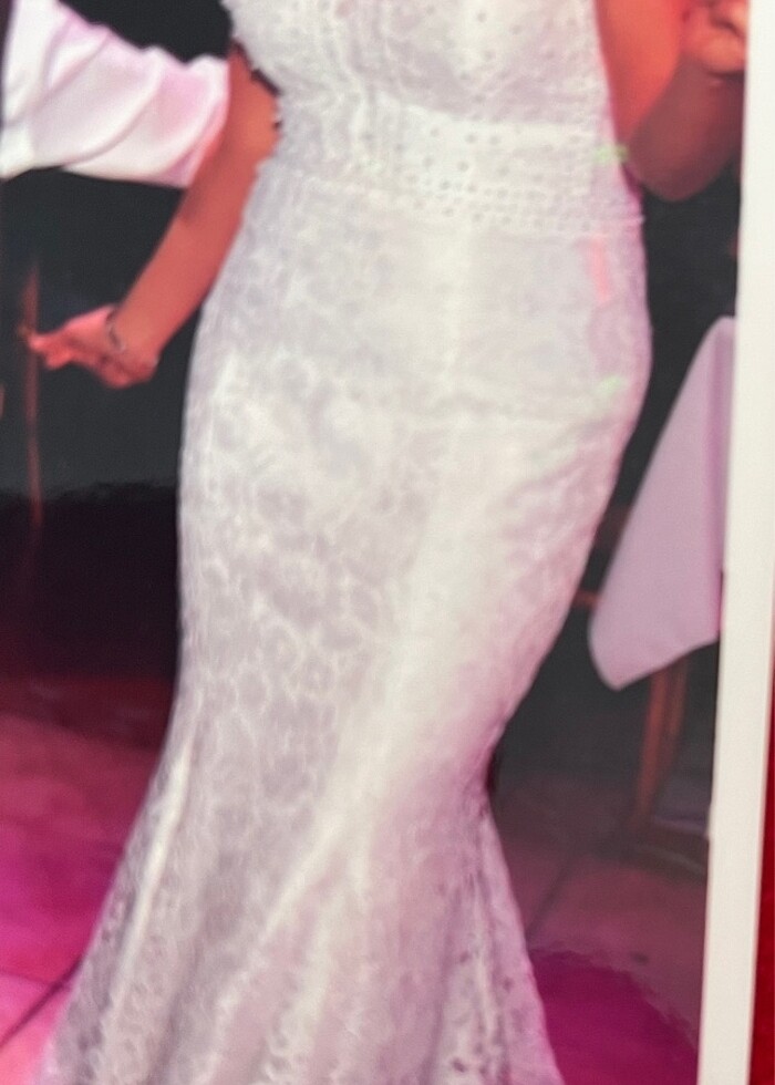 Balık model gelinlik yada nikah elbisesi şık sade - Görsel 5