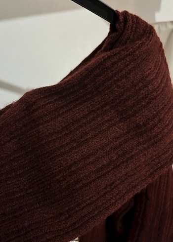 Diğer Bordo Örgü Kadın Triko Sweatshirt