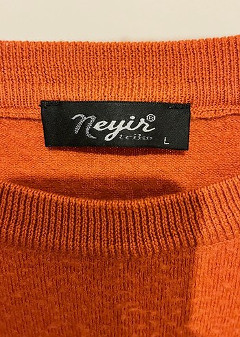 Turuncu Yün Kadın Triko Sweatshirt - Görsel 3