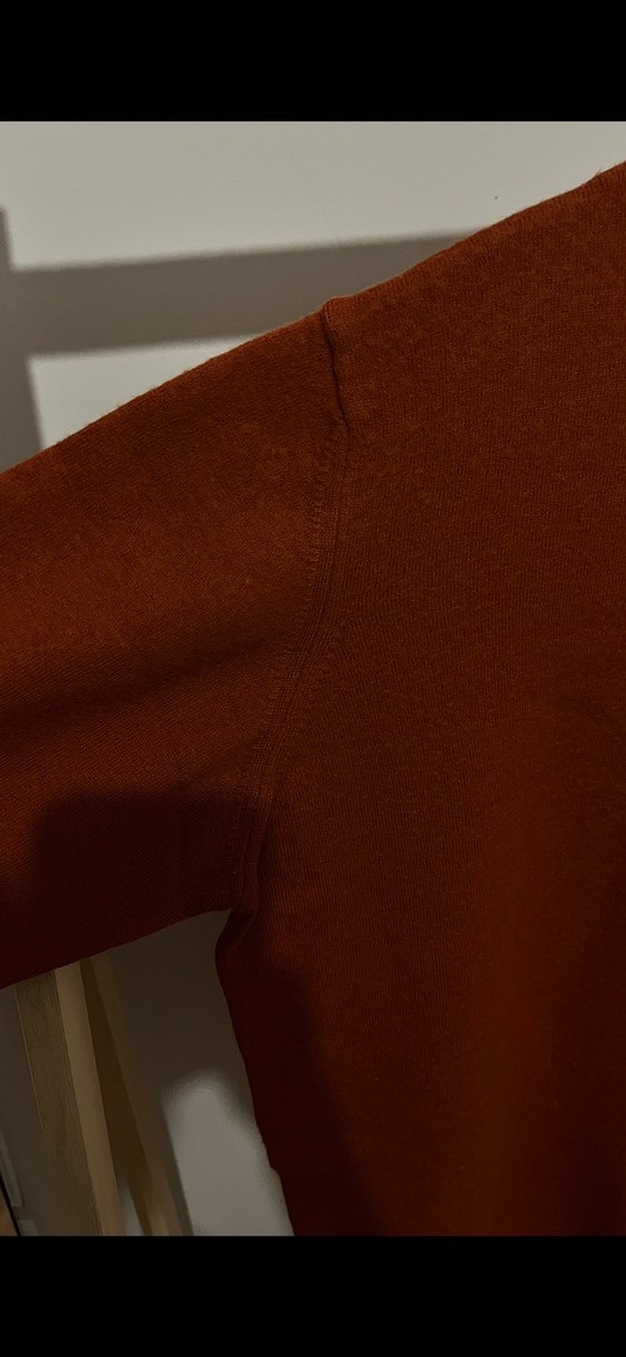 Turuncu Yün Kadın Triko Sweatshirt - Görsel 2