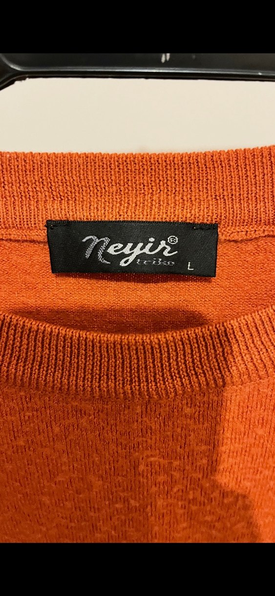 Turuncu Yün Kadın Triko Sweatshirt - Görsel 3