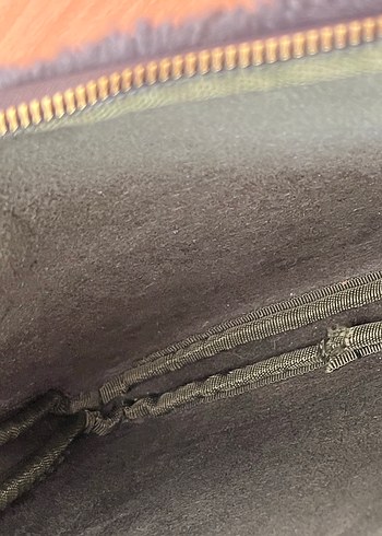 Gri Peluş Kadın Laptop Çantası - Görsel 3