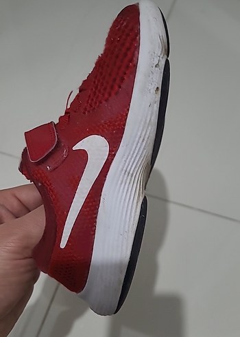 nike Kırmızı Erkek kiz Çocuk Spor Ayakkabı Velcro - Görsel 4