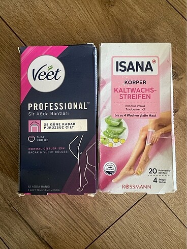 Veet ve ısana Sir ağda bantları
