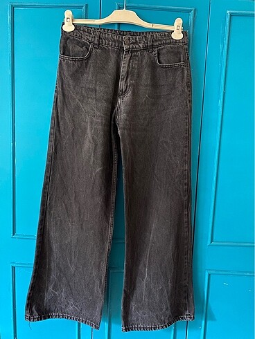 Siyah Wide Leg Jean