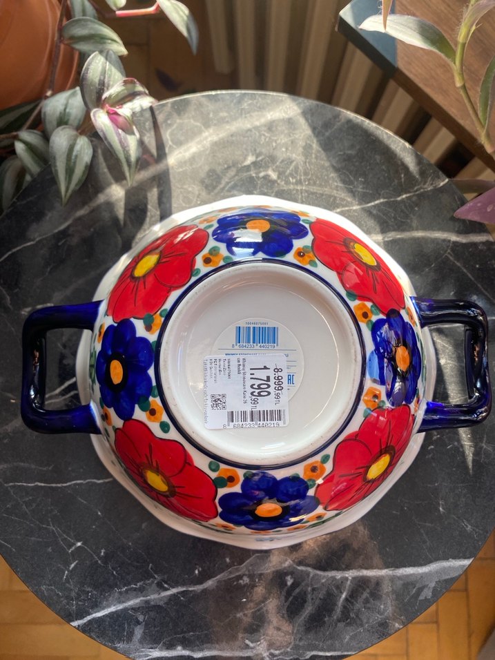 Çiçek Desenli Renkli Seramik Kase - Görsel 4