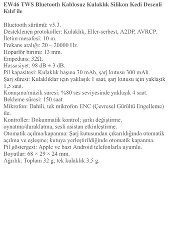 Hoco Ew46 Pro Bluetooth 5.3 Kablosuz Kulaklık - Görsel 6