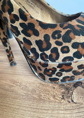 Leopar Desenli Yüksek Topuklu Stiletto - Görsel 4