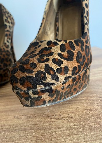 Leopar Desenli Yüksek Topuklu Stiletto - Görsel 5