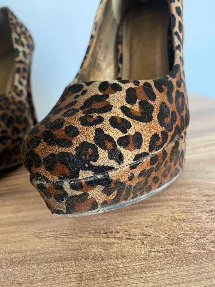 Leopar Desenli Yüksek Topuklu Stiletto - Görsel 5