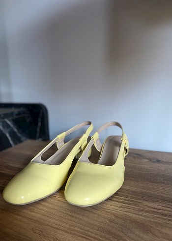 Diğer Sarı Topuklu Kadın Klasik Ayakkabı