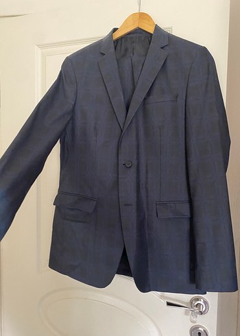 Gri Düğmeli Erkek Takım Elbise Ceket - Görsel 3