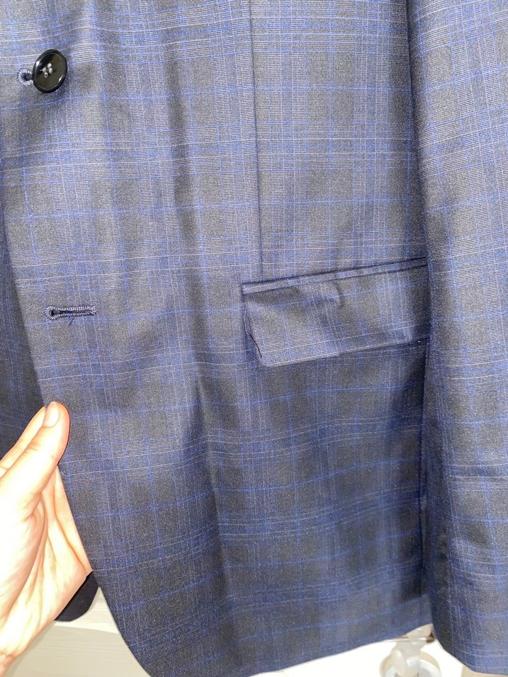 Gri Düğmeli Erkek Takım Elbise Ceket - Görsel 4