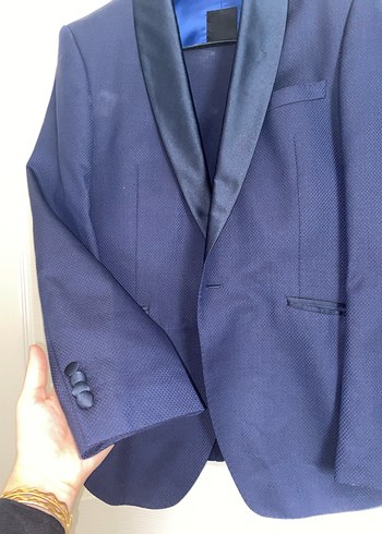 Düğmeli Lacivert Erkek Takım Ceketi - Görsel 2