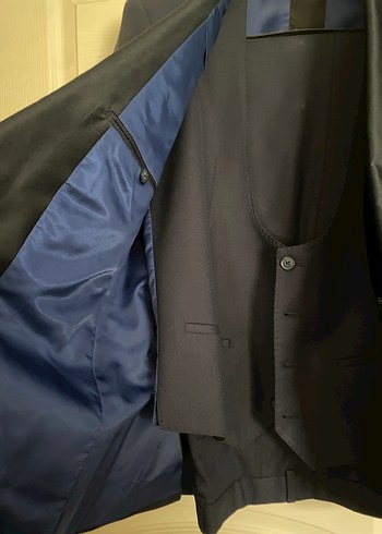 Düğmeli Lacivert Erkek Takım Ceketi - Görsel 4