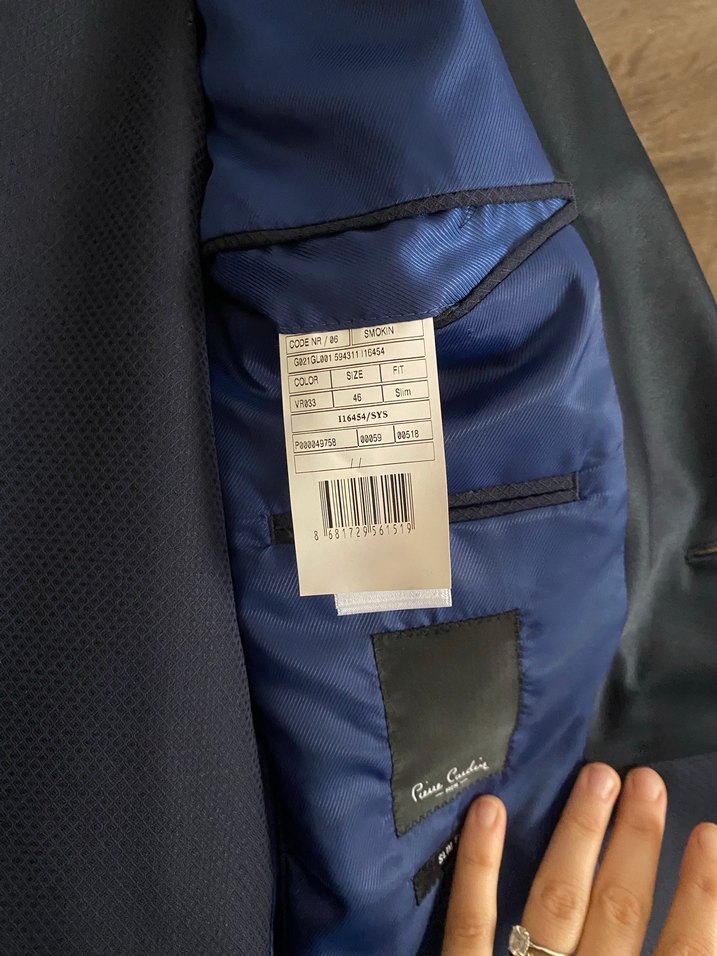 Düğmeli Lacivert Erkek Takım Ceketi - Görsel 3