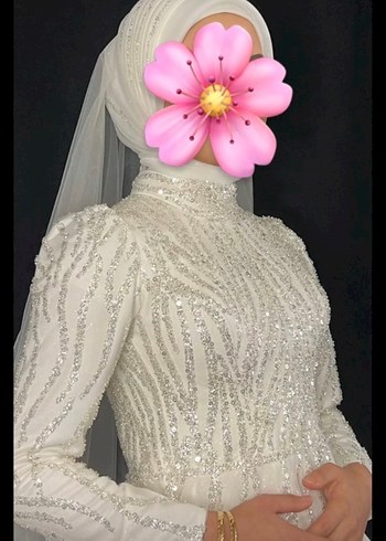 Uzun Kollu Beyaz Prenses Gelinlik - Görsel 2