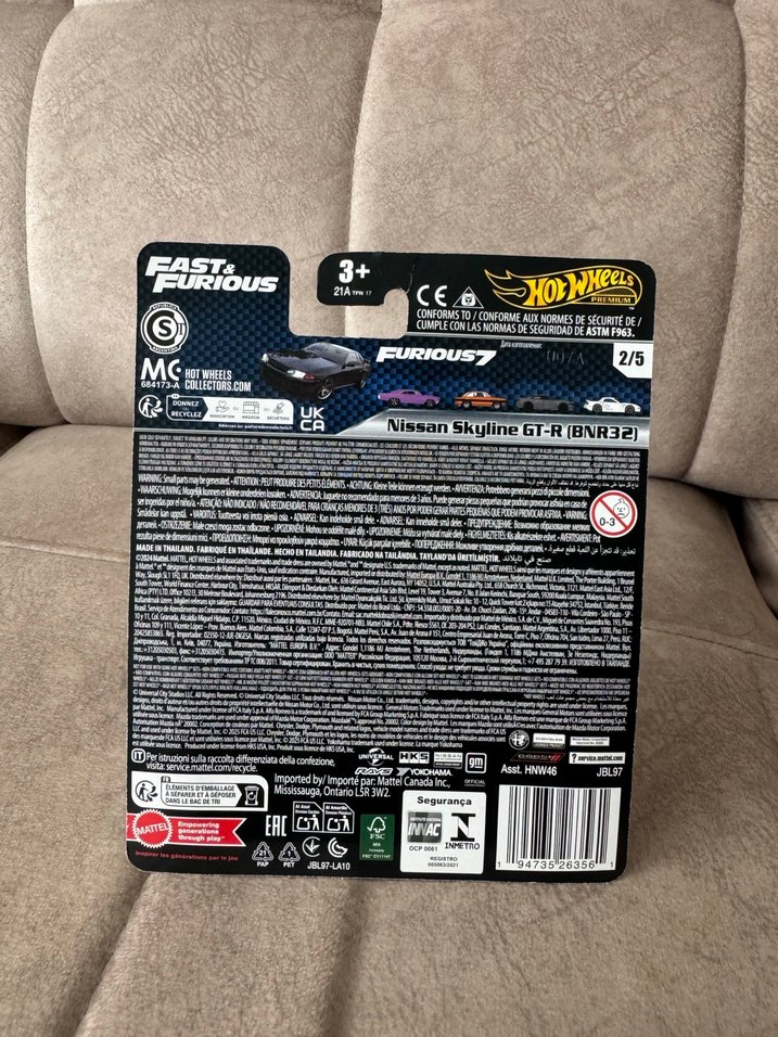 Hot Wheels FF Nissan Skyline GT-R(BNR32) Siyah Oyuncak Araba - Görsel 4