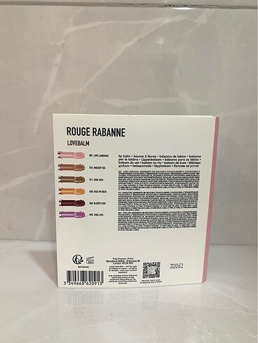 Beden Renk Rabanne Lip balm Üçlü deneme seti