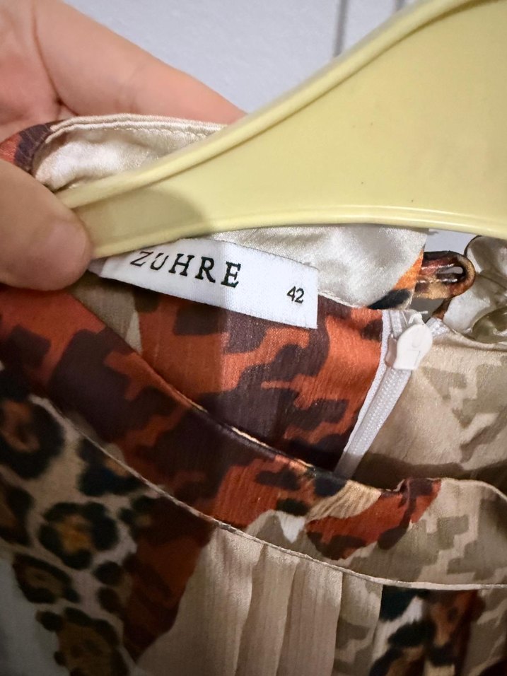 Bohem Yılan Desenli Uzun Elbise - Görsel 2