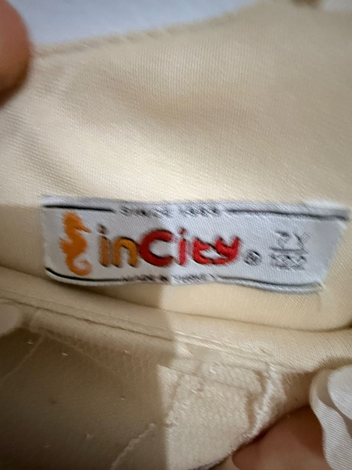 Kız Çocuk Nakışlı Bej Fırfırlı Elbise - Görsel 2