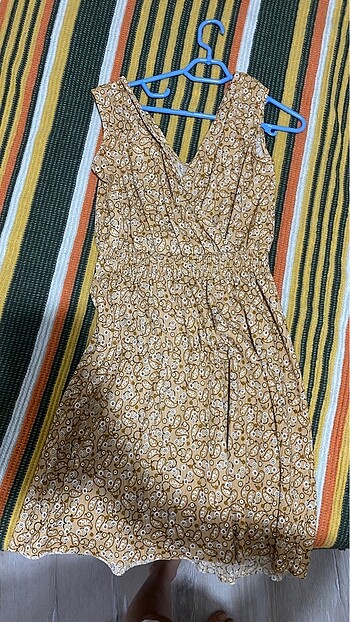 Günlük elbise sarı - Görsel 5