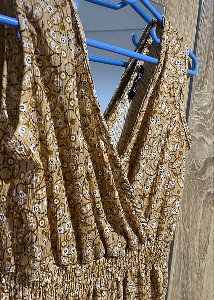 Günlük elbise sarı - Görsel 2