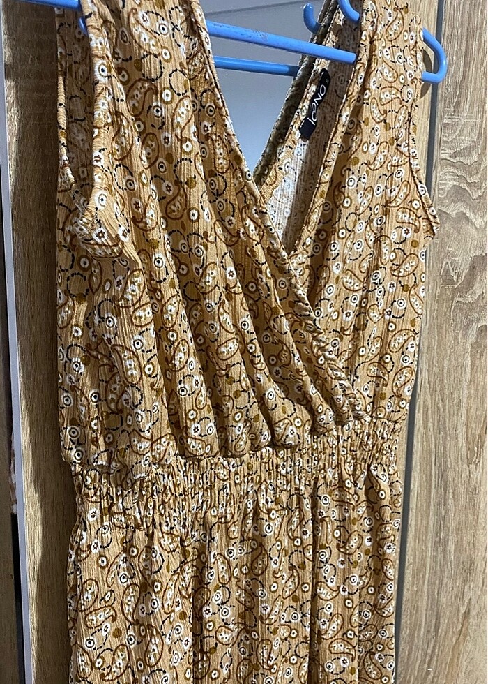 Günlük elbise sarı - Görsel 3