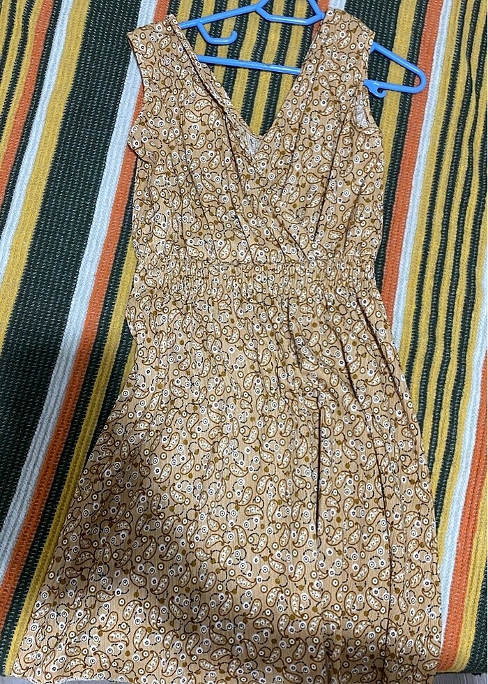 Günlük elbise sarı - Görsel 5