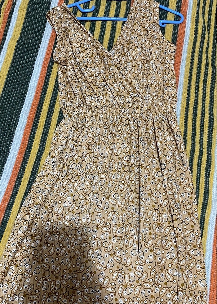 Günlük elbise sarı - Görsel 4