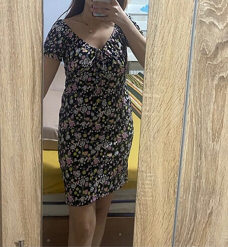 Günlük elbise çiçekli - Görsel 5