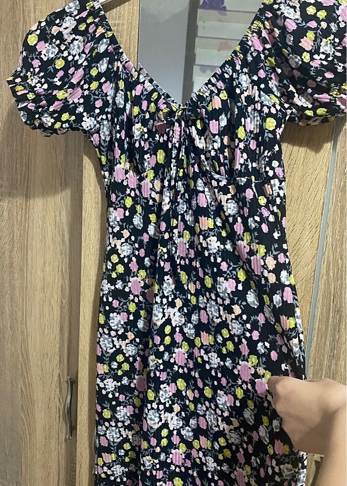 Günlük elbise çiçekli - Görsel 3