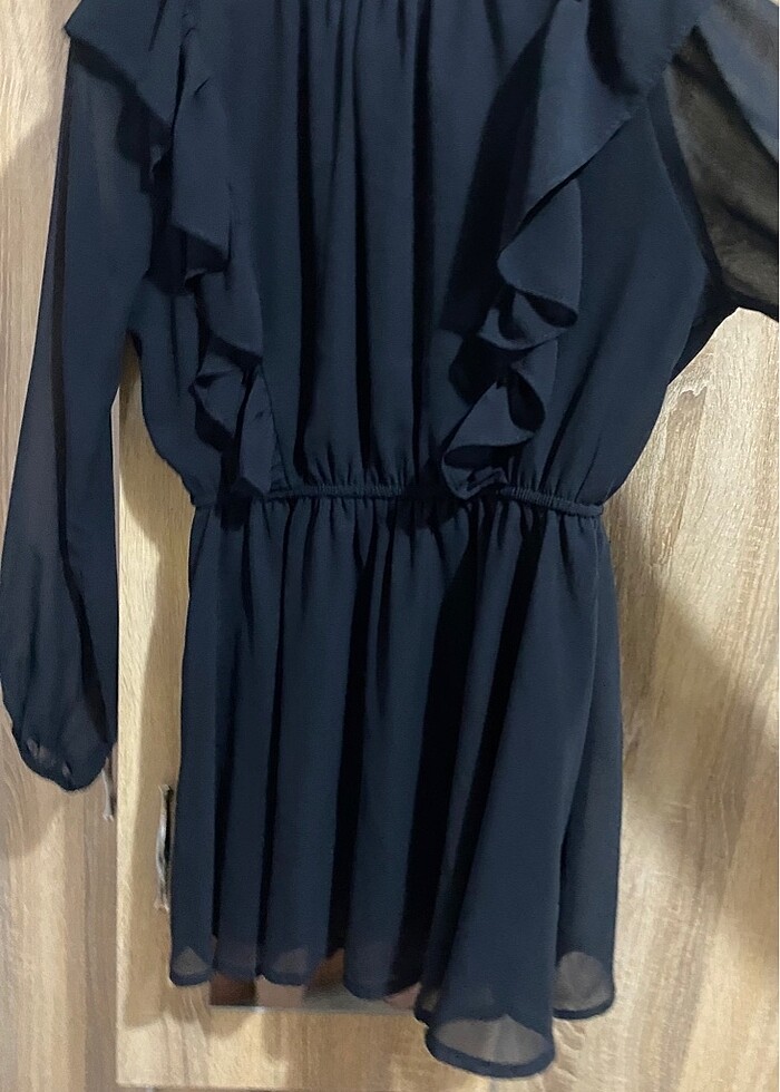 Siyah mini boy elbise - Görsel 2