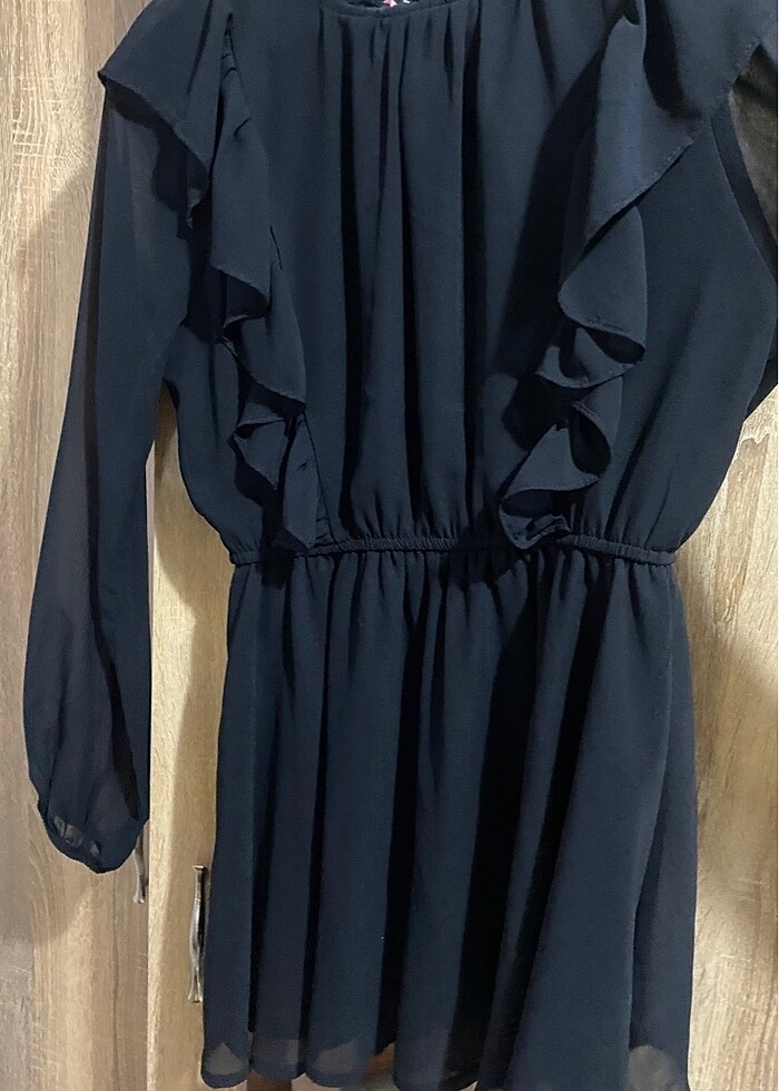 Siyah mini boy elbise - Görsel 3