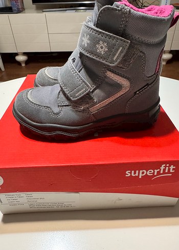 Superfit Kız Çocuk Gri Pembe Su Geçirmez Gore-Tex Bot - Görsel 4