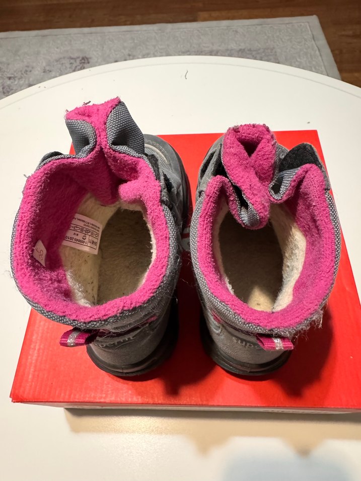 Superfit Kız Çocuk Gri Pembe Su Geçirmez Gore-Tex Bot - Görsel 5