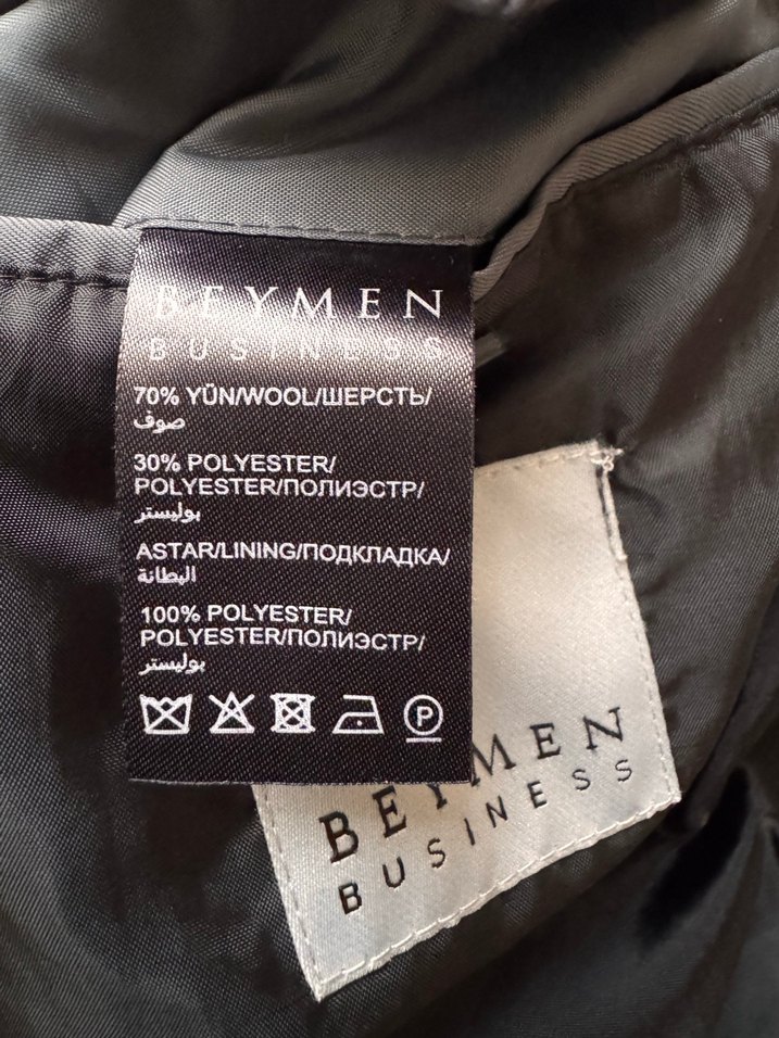 Beymen Antrasit Yün Kaban / Mont - Görsel 3