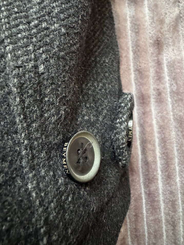 Beymen Antrasit Yün Kaban / Mont - Görsel 4